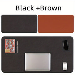 Large Double-sided PU Leather Office Desk Mouse Pad