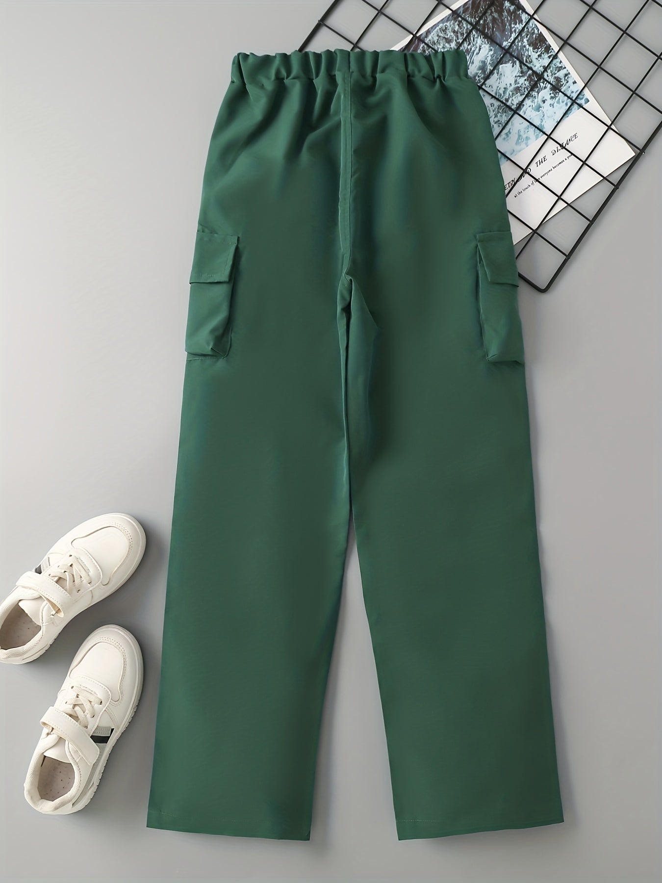 Boys Loose Cargo Pants Elastic Waist Jogger Pants Kids Clothing