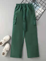 Boys Loose Cargo Pants Elastic Waist Jogger Pants Kids Clothing