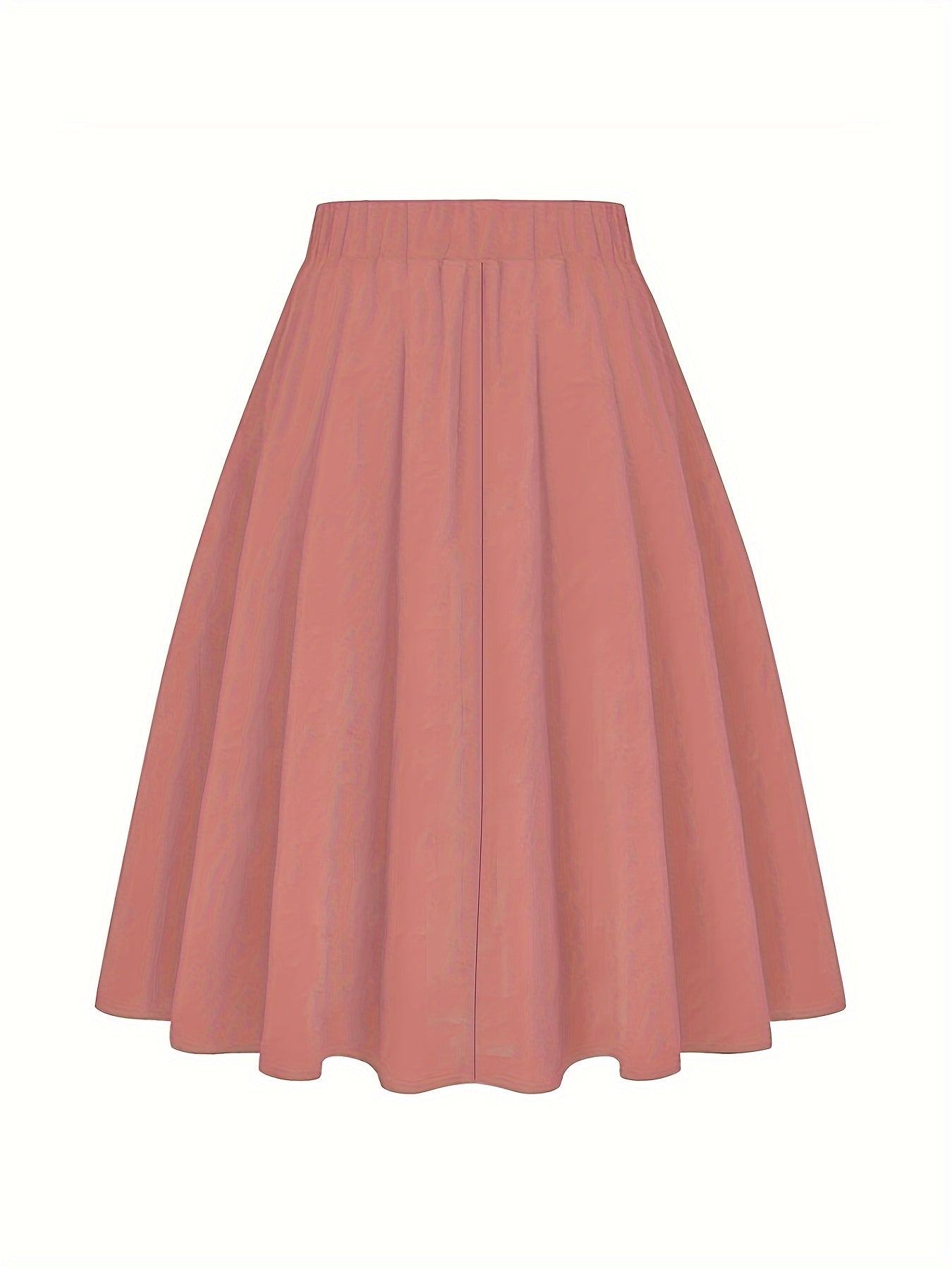  Casual Skirt Solid Elastic Bow Knot A-line Belted Skirt