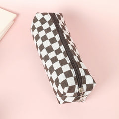 Plaid Pencil Case for Students and Stationery