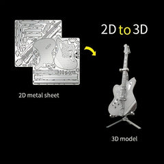 3D Metal Puzzle Acoustic Guitar Model Kit
