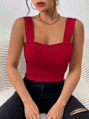 Women's Basic Solid Crop Tank Top