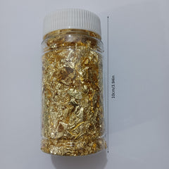 Golden Foil Cake Decoration Shards - Ice Cream Mousse Pastry Paper