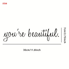 Mirror Decorative Sticker You Are Very PVC Material Pure Text