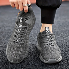  Men's Breathable Running Shoes Non Slip Lace Up Sneakers
