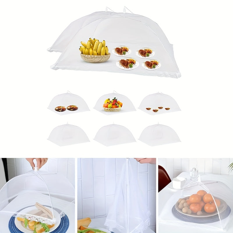 Foldable Mesh Food Cover Anti-mosquito Table Cover Household Meal Cover