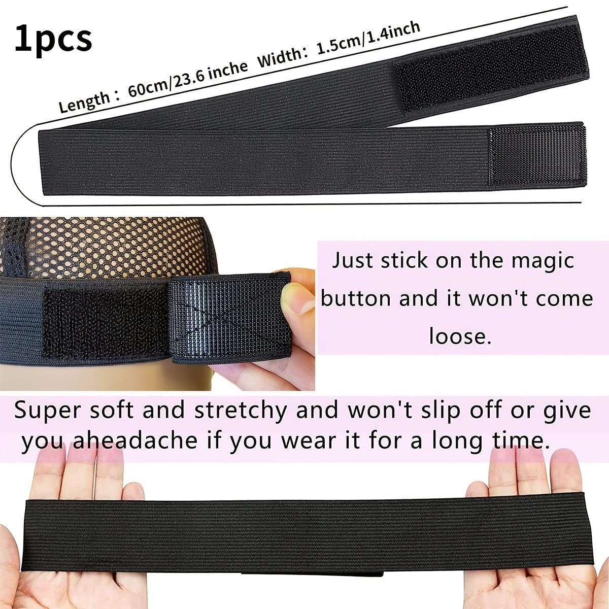 Elastic Bands For Wig Band For Edges 1 Pcs