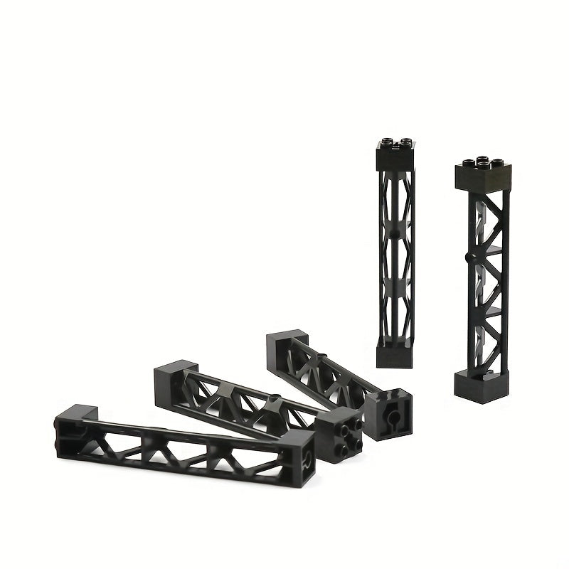 4pcs City Accessory Pillars High tech MOC Parts Support Stent Column