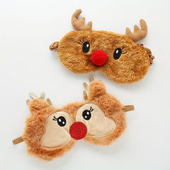 Christmas Plush Sleeping Eye Mask Blackout Blindfold