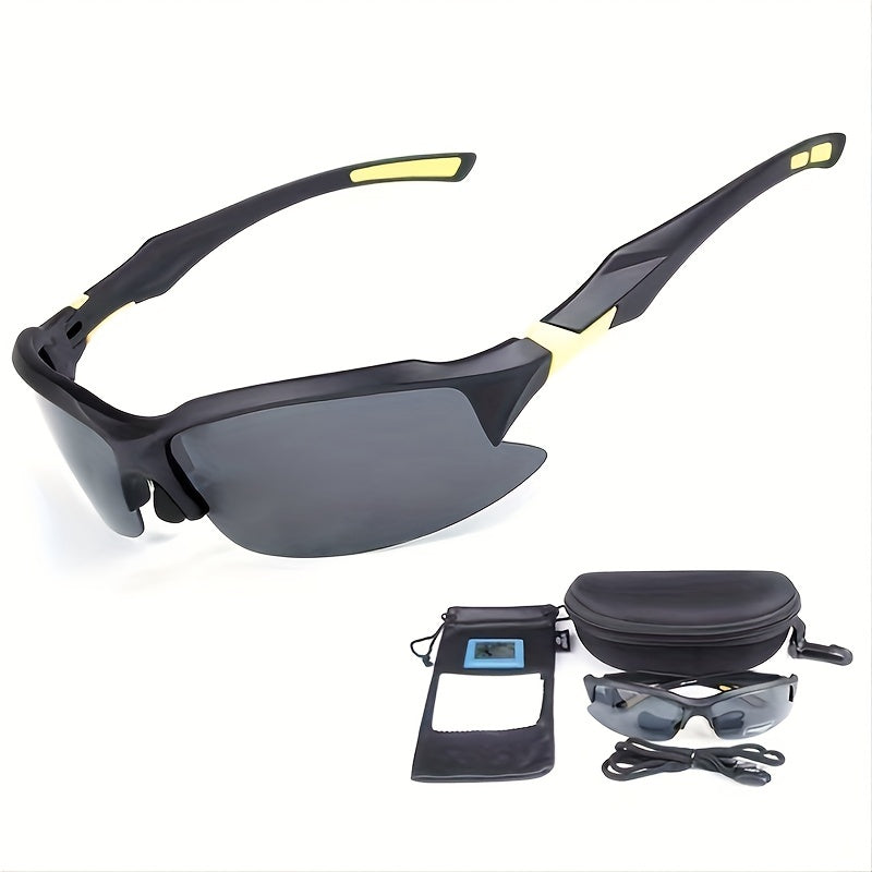 Men's UV400 Polarized Sports Glasses for Cycling Golf Fishing