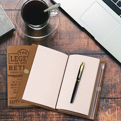 Refillable Leather Retirement Journal Gift