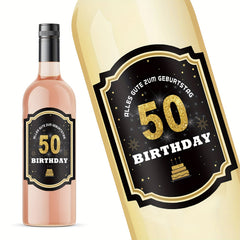 50th Birthday Bottle Labels Champagne Sparkling Wine Stickers