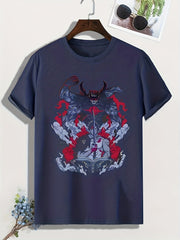 Men's Anime Pattern T shirt Active Stretch Breathable Tee