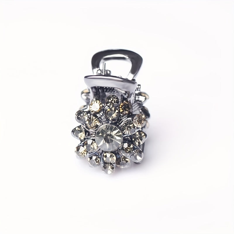 Vintage Rhinestone Hair Claw Small Hair Clip for Women