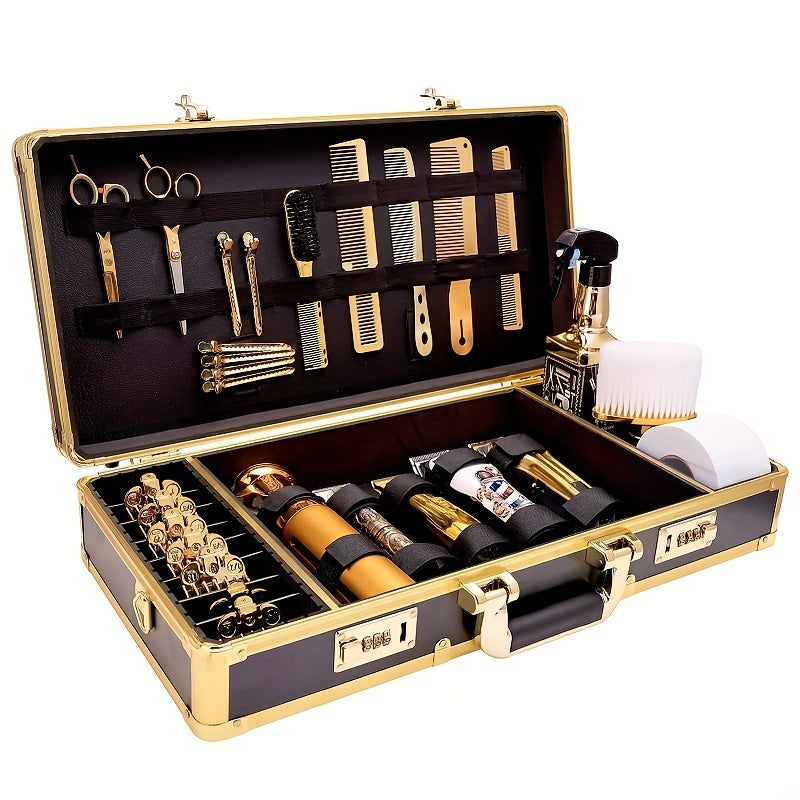 Barber Carrying Case Stylist Tool Box Hair Cutting Grooming Kit Storage