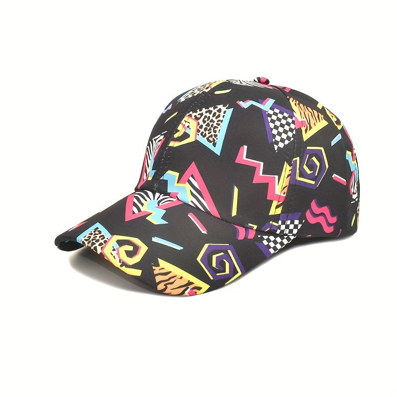 Geometric Printing Baseball Cap Men Outdoor Sunshade Hat