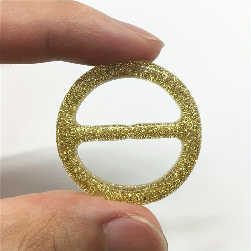 Glitter Round Waist Buckle Scarf Shawl Clip Clothing Brooches 6pcs Set
