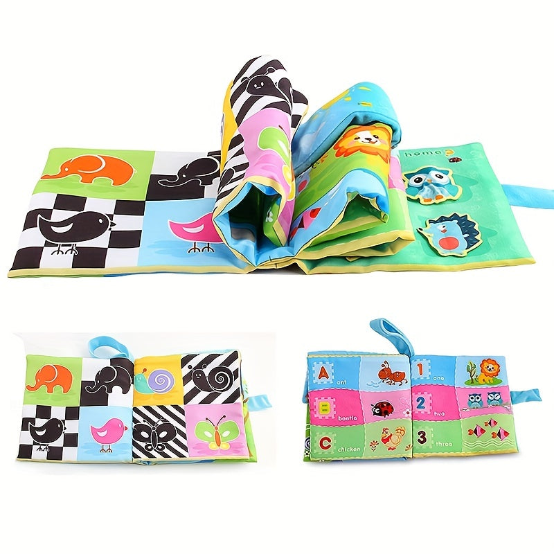 Baby Cloth Book English Animal Digital Cognitive Book