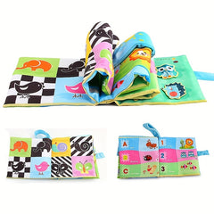 Baby Cloth Book English Animal Digital Cognitive Book