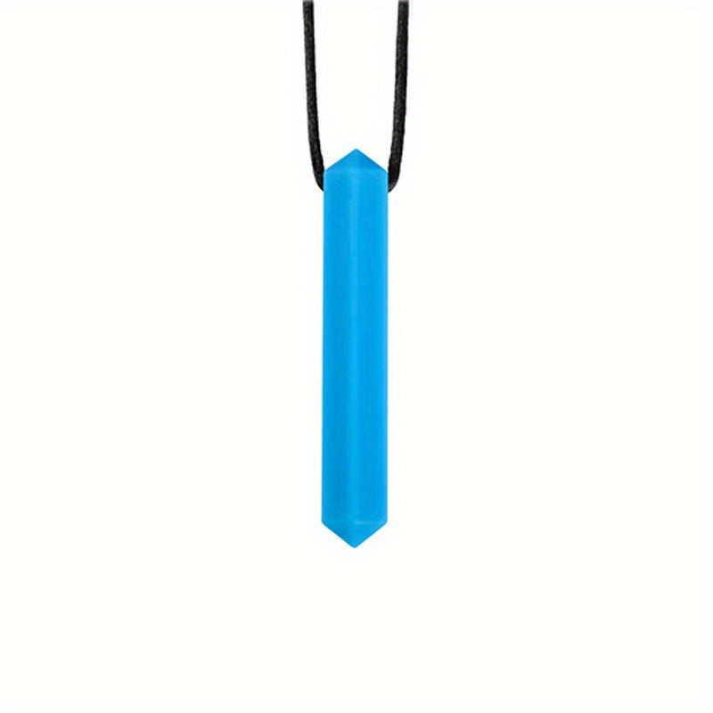Gemstone Silicone Chew Pendant Baby Teething Sensory Necklace