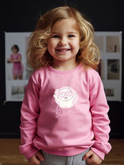 OERYUI Girls boys Sweet Kitty Graphic Sweatshirt Comfy Pullover Kids Clothes