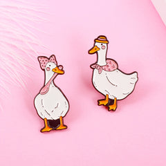 Courage Duck Brooch Pin Men Women Novelty Pins Bags Jackets Hats