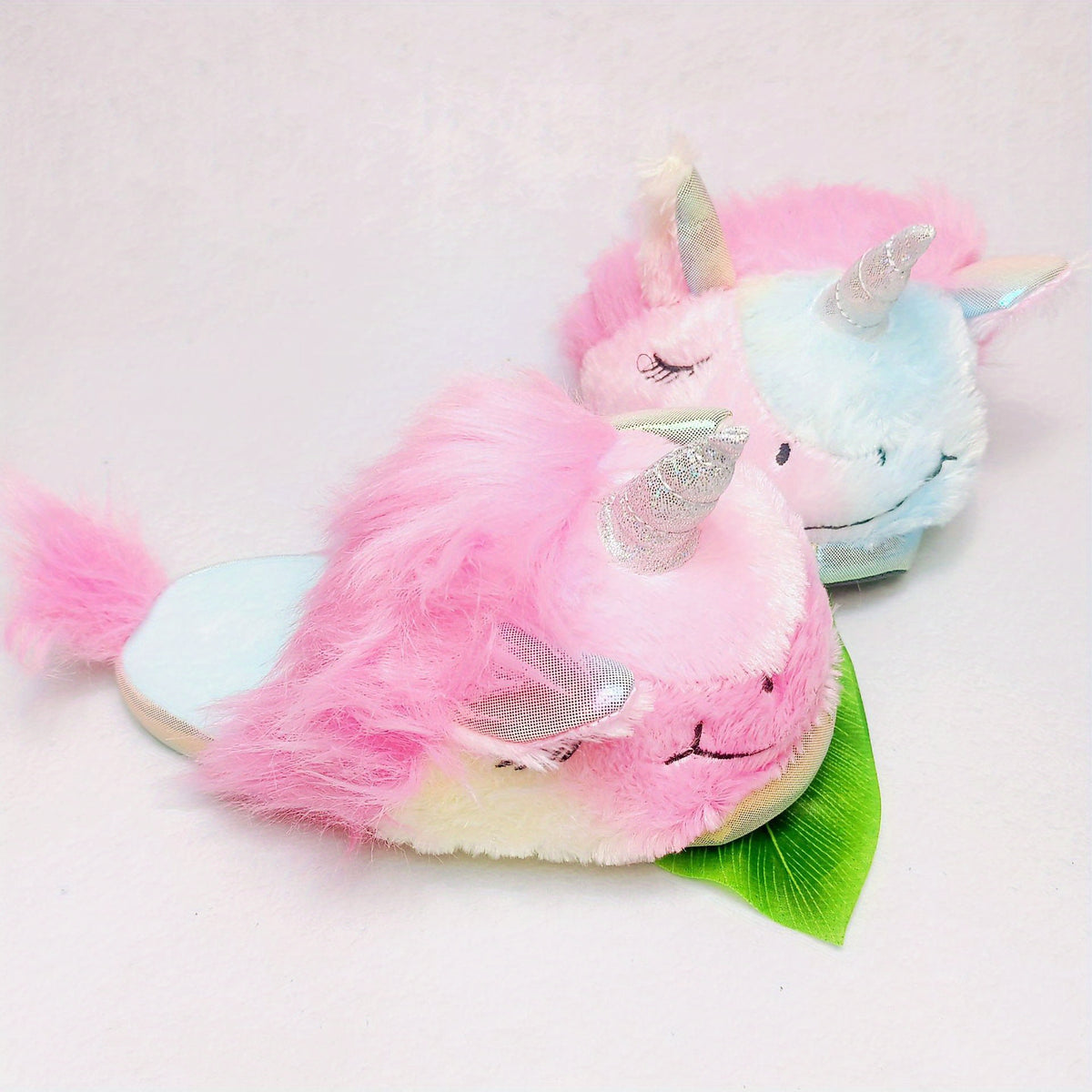 Women's Unicorn Slippers Plush Slip On Shoes Cozy Home Footwear
