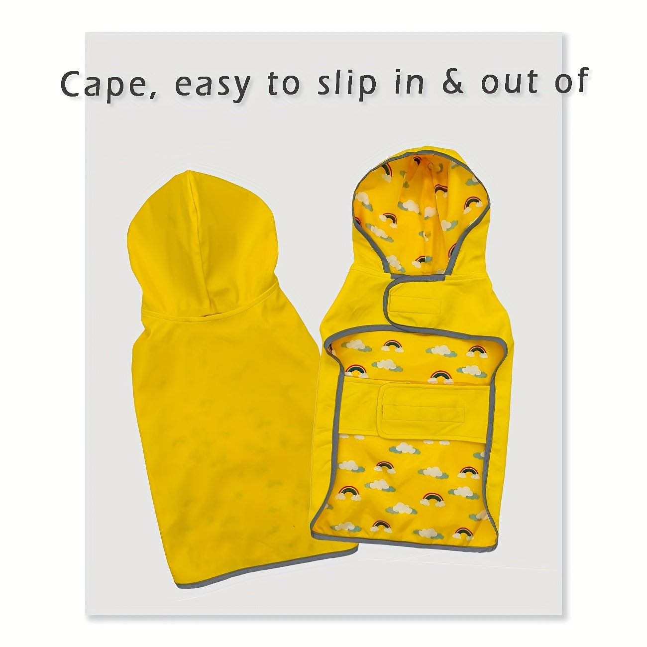 Double Layer Yellow Dog Raincoat - Keep Your Pup Dry & Stylish