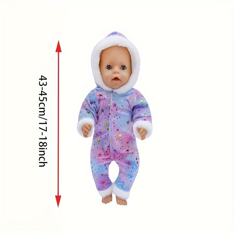 Plush Doll Onesie for 43 & 43 0cm Reborn Silicone Youngsters - Red