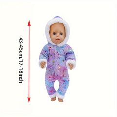 Plush Doll Onesie for 43 & 43 0cm Reborn Silicone Youngsters - Red
