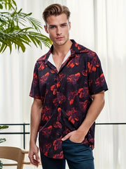 Men's Casual Hawaiian Shirt Short Sleeve Regular Fit Beach Vacation Top
