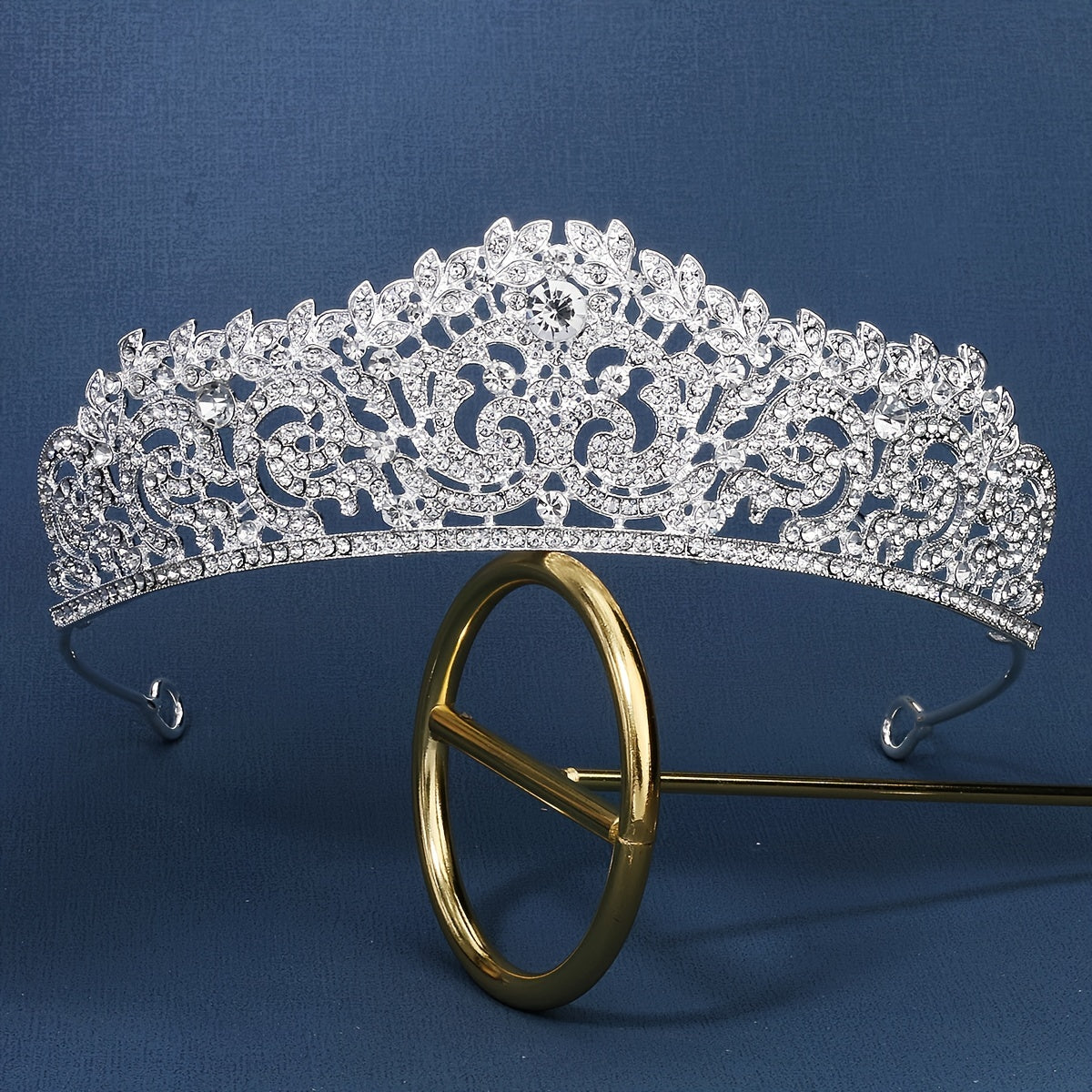 Vintage Bridal Glitter Tiara Crown Wedding Bride