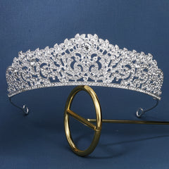 Crystal Princess Crown Golden Wedding Crown