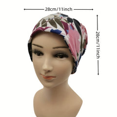 Leaf Print Beanie Casual Lightweight Skull Hat Neck Gaiter Unisex Chemo Cap