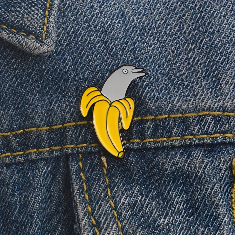 Dolphin Banana Jewelry Brooch For Men Pin