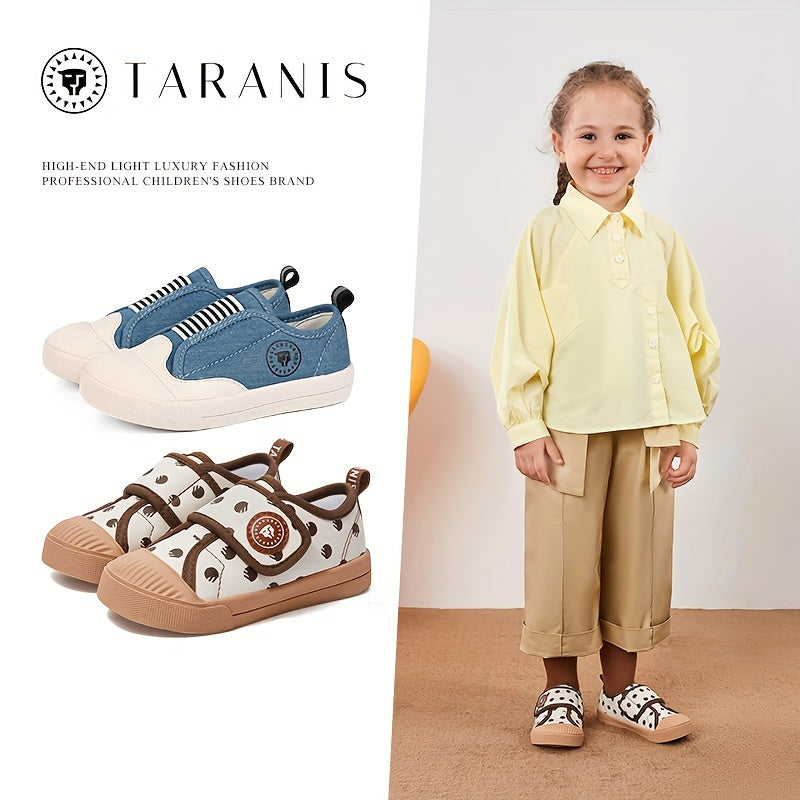 TARANIS Girl's Rubber Sole Sneakers Comfy Non Slip Casual Shoes