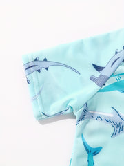 Boys Cartoon Shark Swimwear Set for Beach Vacation