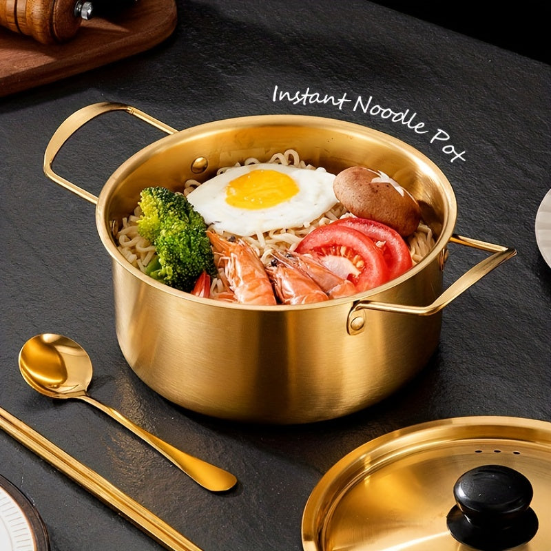 Ramen Noodle Pot With Lid 18cm Double Handle Cookware