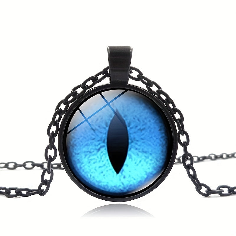 Cat Eye Dragon Eye Necklace Men Women Time Gemstone Pendant Clavicle Chain