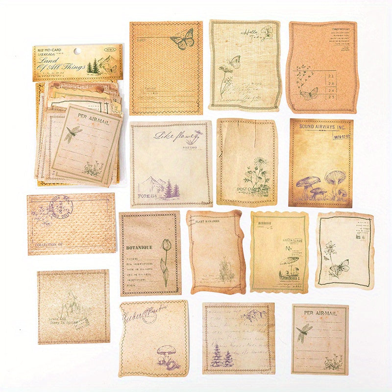 30pcs Vintage Stickers Art Supplies DIY Scrapbooking Collage Material