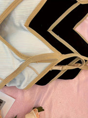 4pcs Colorblock Wireless Push Up Bra Women's Lingerie & Underwear