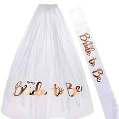 2pcs Wedding Party Headband & Straps Bridal Gift Engagement
