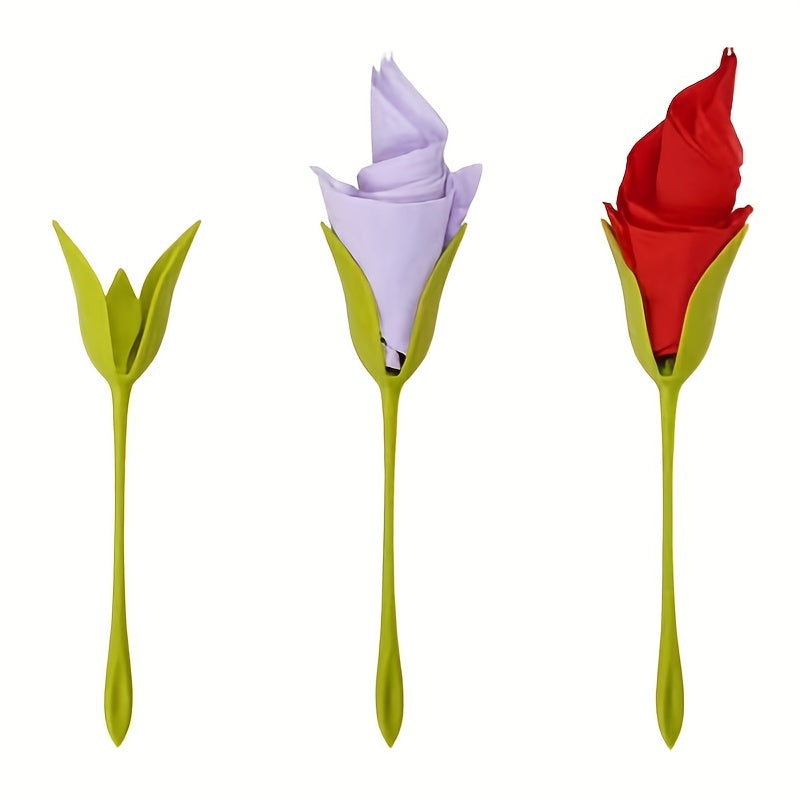 5pcs Flower Napkin Holder Table Decoration for Gatherings and Parties