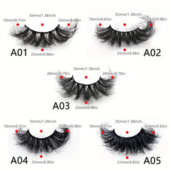 7 Pairs Fluffy 9D Faux Mink Eyelashes Soft & Thick