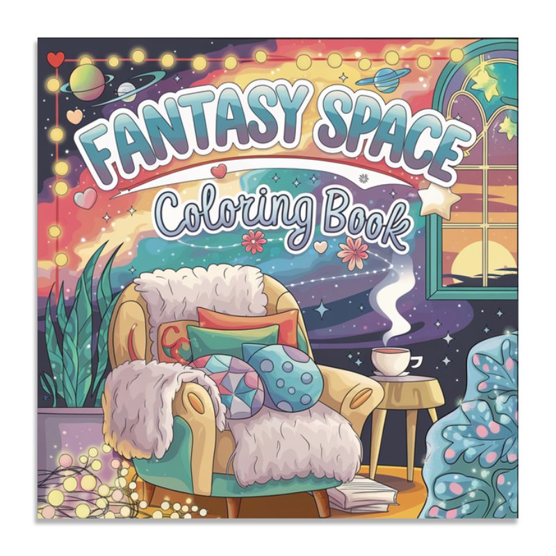 Fantasy Space Coloring Book for Adults - 22 Pages