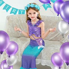 6pcs Mermaid Jewelry Kit For Girls Christmas Birthday Party Supplies
