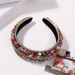 Colorful Crystal Headband Glitter Rhinestone Headdress for Party Prom