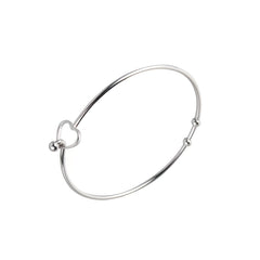 Heart Stainless Steel Wire Bracelet Opening Adjustable DIY Jewelry
