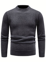 Men's Solid Sweater Pullover Jumper for Spring Fall
